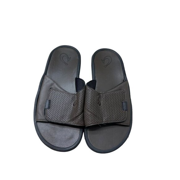 Olukai Kekoa Slide Synthetic Brown Beach Flip Flop Sandals Shoes Mens 12 - Picture 2 of 8